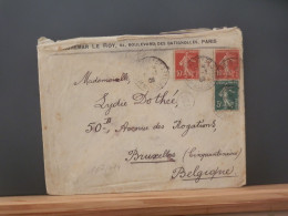 107/074 LETTRE  FRANCE 1908 POUR LA BELG. MILL. 7  CONTENU DE 6 PAGES - 1906-38 Semeuse Con Cameo