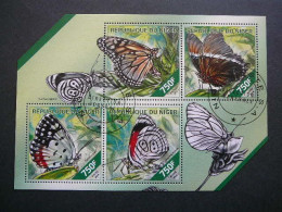 Butterflies. Schmetterlinge. Papillons  # Niger # 2014 Used S/s #815  Insects - Vlinders