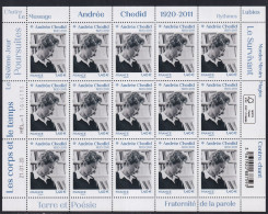 France Feuillet De France N°F1 - Andrée Chedid - Neuf ** Sans Charnière - TB - Mint/Hinged