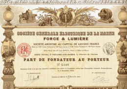 51-ELECTRIQUE DE LA MARNE.  FORCE & LUMIERE. Imprimerie RICHARD.  DECO - Otros & Sin Clasificación