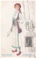 FOLKLORE - Costumes Grecs - Epire Paramythia - Colorisé  - Carte Postale Ancienne - Vestuarios