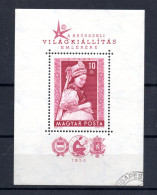 Hungary 1958 Sheet Traditional Costumes/Trachten Stamps (Michel Block 27 A) Used - Blocks & Kleinbögen