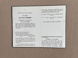 ROSIERS Jan Frans °HINGENE-WINTAM 1882 +BORNEM 1964 - DE BLESER - Avvisi Di Necrologio