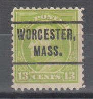 USA Precancel Vorausentwertungen Preo Locals Massachusetts, Worcester 1917-L-1 E, Better Stamp - Préoblitérés