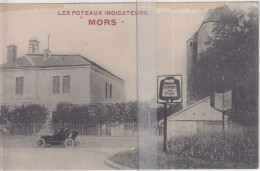 CPA PUB LES POTEAUX INDICATEURS '' MORS'' - Advertising