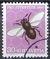 Schweiz Suisse Pro Juventute 1950: Apis Mellifera Zu WI136 Mi 553 Yv 505 Mit Stummem Eck-Stempel Silent O (Zu CHF 24.00) - Bienen