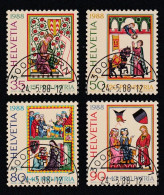 PRO/P. COLLECTION SERIE OBLITERES 1er/J.24.5.1988. A/GOMME C/S.B.K. Nr:B219/22. Y&TELLIER Nr:1300/03. MICHEL Nr:1372/75. - Used Stamps