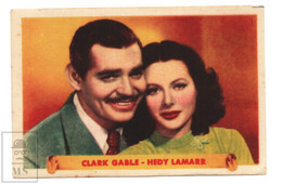 Original 1950's Famous Movie Hollywood Artists Chromo - Clark Gable & Heidy Lamar - Number 3 - Autres & Non Classés