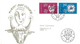 Norway  1976 Europa: Handicrafts Mi 724-725 FDC - Lettres & Documents