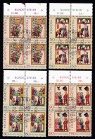 PRO/P. COLLECTION  BLOCS DE 4. OBLITERES 1er/J.24.5.1988. C/S.B.K. Nr:B219/22. Y&TELLIER Nr:1300/03. MICHEL Nr:1372/75. - Used Stamps