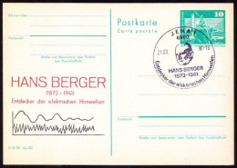 Germany 1991 Postcard, Pictorial Cancellation, Neurologist Hans Berger Invented ECG - Geneeskunde