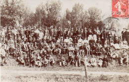4V4Sb   Carte Photo Concours De Pêche à La Ligne Envoyée De Romorantin En 1908 - Angelsport