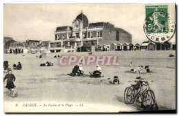 CPA Cayeux Le Casino Et La Plage - Cayeux Sur Mer