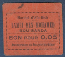 Algérie - BOU  SAADA  Bon Pour 0,05 - Bonds & Basic Needs