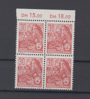 DDR  1957  Mich.Nr.582 A VIERERBLOCK ** - Nuevos