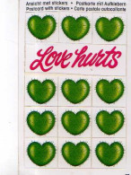 Love Hurts, Coeurs Cactus, Carte Postale Autocollante - Altri & Non Classificati