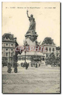 CPA Paris Statue De La Republique - Arrondissement: 03