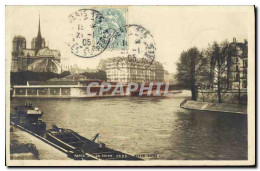 CPA Paris La Seine Vers Notre Dame - Die Seine Und Ihre Ufer