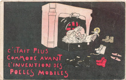 ILLUSTRATEUR - C'était Plus Commode Avant L'invention Des Poêles Mobiles - Colorisé - Helle - Carte Postale Ancienne - Other & Unclassified