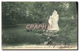 CPA Paris Monument D Ambroise Thomas Au Parc Monceau - Parques, Jardines