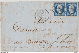 SERIE "POSTFS" LUXE Case 85 Sur BLEU FONCE N°14Ah + NORMAL Luxe - 1853-1860 Napoléon III