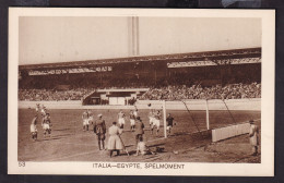 DDGG 019  -- Carte-Vue Officielle Des JEUX OLYMPIQUES AMSTERDAM 1928 - FOOTBALL ITALIE-EGYPTE  - Neuve - Estate 1928: Amsterdam