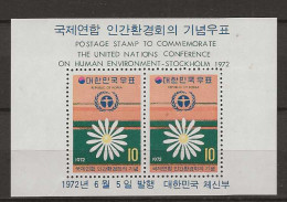 1972 MNH South Korea Mi Block 353 Postfris^^ - Korea (Süd-)