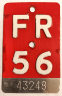 Velonummer Fribourg FR 56 - Nummerplaten