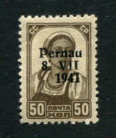 Estonia 1941 Pernau Mi.10 MH Type I Attest - Estonia