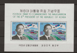 1972 MNH South Korea Mi Block 359 Postfris** - Korea, South