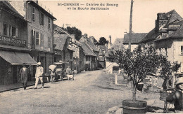 15-SAINT-CERNIN- CENTRE DU BOURG ET LA ROUTE NATIONALE - Autres & Non Classés