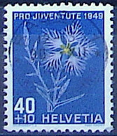 Schweiz Suisse Pro Juventute 1949: Prachtnelke Zu WI 132 Mi 544 Yv 496 Mit Voll-⊙ BASEL 30.XII.1949 (Zumstein CHF 12.00) - Used Stamps