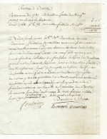 N°1909 ANCIENNE LETTRE SIGNE FONTAINE ET HONORE DAMIENS ( A Dechiffrer ) DATE 1787 - Historical Documents