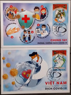 Vietnam Viet Nam Maxi Cards 2020 With Hanoi Cancellations - Anti Covid-19 / NCOVI / Fighting Virus - Viêt-Nam