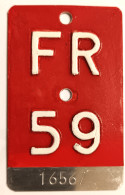 Velonummer Fribourg FR 59 - Nummerplaten