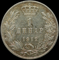 LaZooRo: Serbia 1 Dinar 1912 XF - Silver - Servië