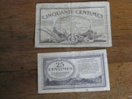 Billets : Chambres De Commerce Du NORD - PAS De CALAIS  / 0,25 Cts & 0,50cts - Chamber Of Commerce