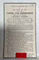 Devotie DP - Overlijden Camiel Van Raemdonck Echtg Scheers - Beveren-Waas 1894 - 1953 - Avvisi Di Necrologio