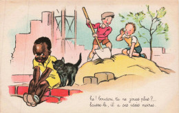 ILLUSTRATEURS _S28256_ Boudou Tu Ne Joues Plus Laisse Le Il A Ses Idées Noires Chat Noir - 1900-1949
