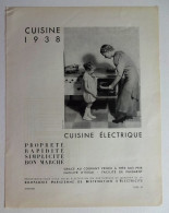 ..PUB 1938....CUISINE ELECTRIQUE....CUISINIERE - Reclame