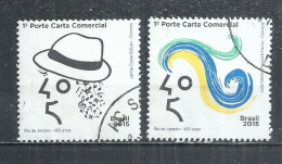 Delcampe - BRAZIL 2015 - 150 YEARS OF THE CITY OF RIO DE JANEIRO - POSTALLY USED OBLITERE GESTEMPELT USADO - Oblitérés