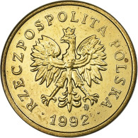 Pologne, 2 Grosze, 1992, Warsaw, Laiton, SUP, KM:277 - Pologne