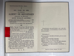 Devotie DP - Overlijden Albert De Meulenaer Echtg Lauwers - Melsele 1915 - Beveren-Waas 1950 - Obituary Notices