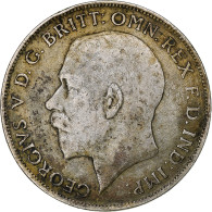 Grande-Bretagne, George V, Florin, Two Shillings, 1921, Londres, Argent, TTB - J. 1 Florin / 2 Schillings