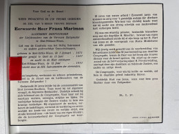 Devotie DP - Overlijden Priester Frans Mariman - Sint-Gillis-Waas 1871 - Sint-Niklaas 1951 - Gewijd Te Gent - Todesanzeige