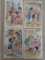 Série Complète 4 Cartes " Fête Des Mères " Germaine Bouret - M.D - Bouret, Germaine