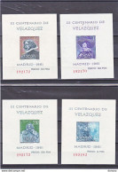 ESPAGNE 1961 VELASQUEZ Yvert  BF 21-24, Michel Block 15-18 NEUF** MNH Cote Yv 40 Euros - Unused Stamps