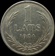 LaZooRo: Latvia 1 Lats 1924 VF / XF - Silver - Letonia