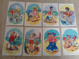 Série Complète 8 Cartes " LA MER - PLAGE "  Germaine Bouret - M.D 625 - Bouret, Germaine