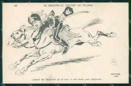 WWI WW1 Propaganda Patriotic Humor Kronprinz Anti German Horse Postcard XF3213 - Autres & Non Classés